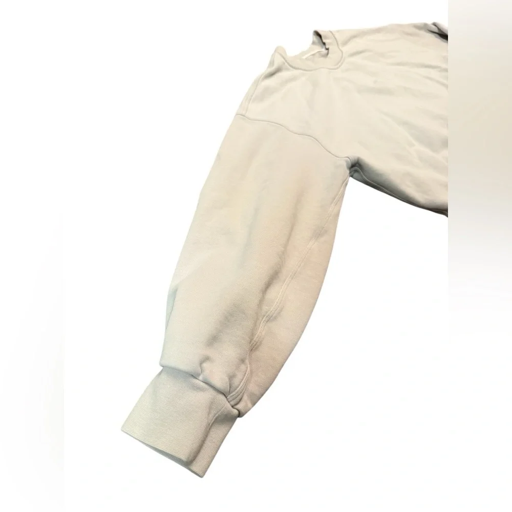 LuluLemon Perfectly Oversized Cropped Crew French Terry In White Opal Size Small - Picture 3 of 9